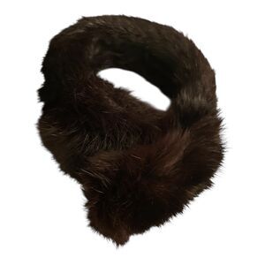 Vintage Dark Brown Faux Fur Ear Muffs cozycore maximalist